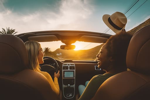 Mietwagen auf den Kanarischen Inseln mit Berglandschaft