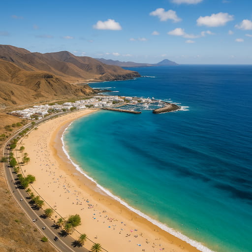 Live Webcam Blick auf Las Palmas und den Strand